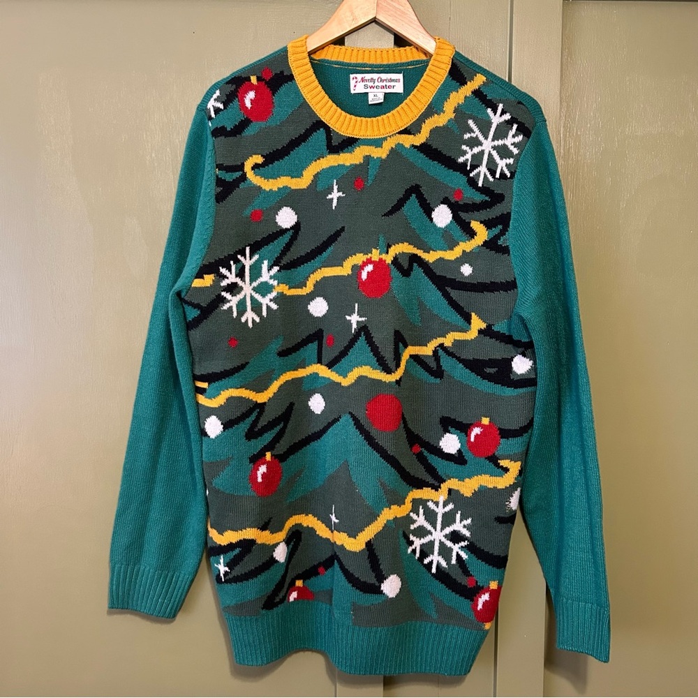 Festive Christmas Tree Sweater - Green